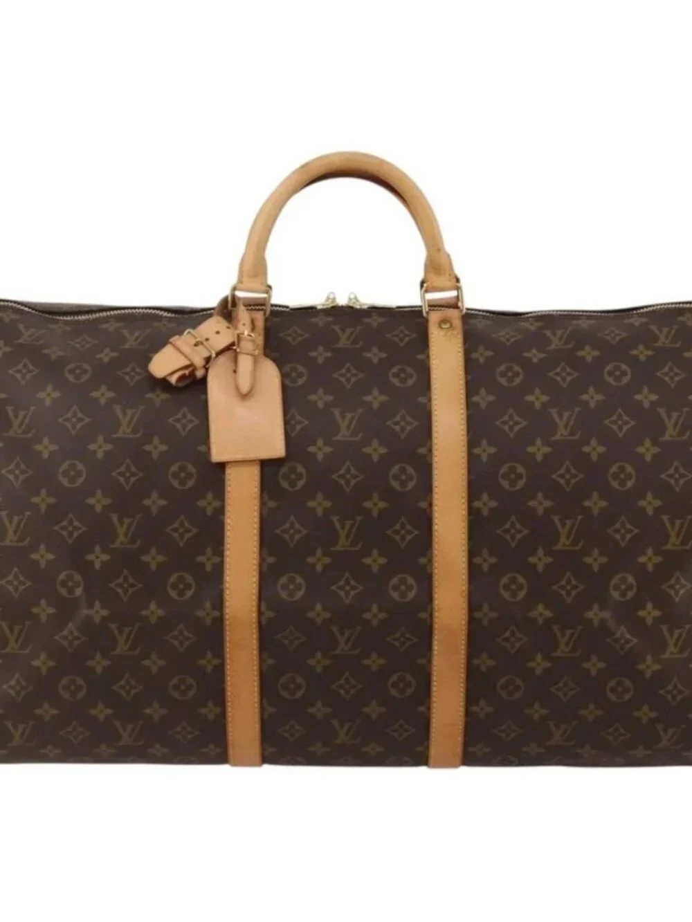 LOUIS VUITTON Monogram Keepall 60 Boston Bag M41422 LV Auth 187296V
